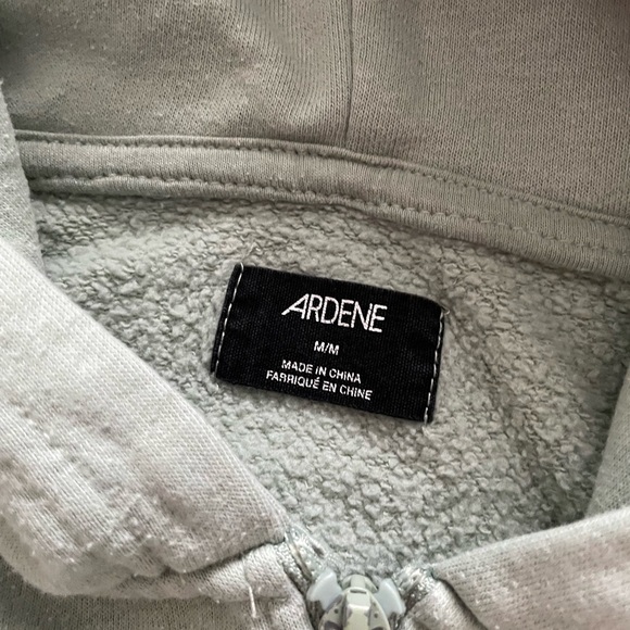 Ardene Green Fleece Cropped Hoodie Size M - Picture 2 of 2